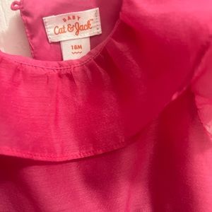 Baby girl pink ruffle cat jack dress size 18 month